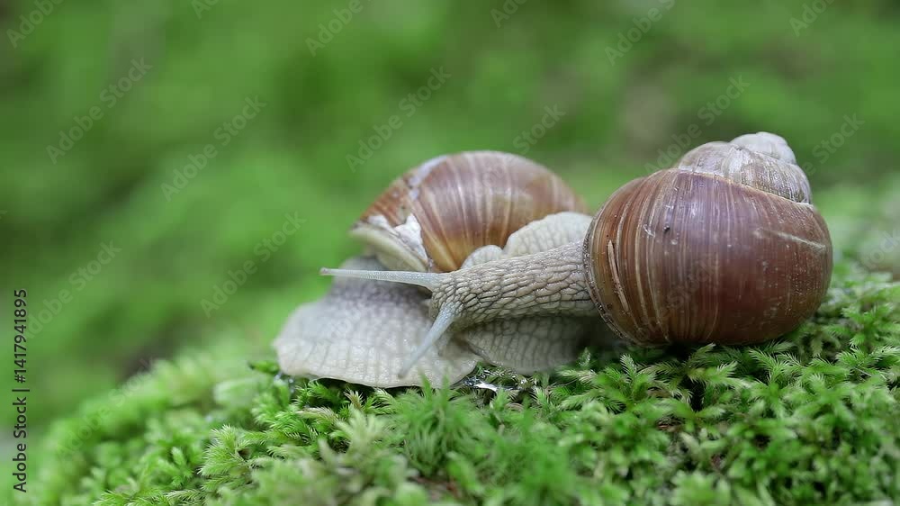 Helix pomatia also Roman snail, Burgundy snail Helix pomatia also Roman snail, Burgundy snail