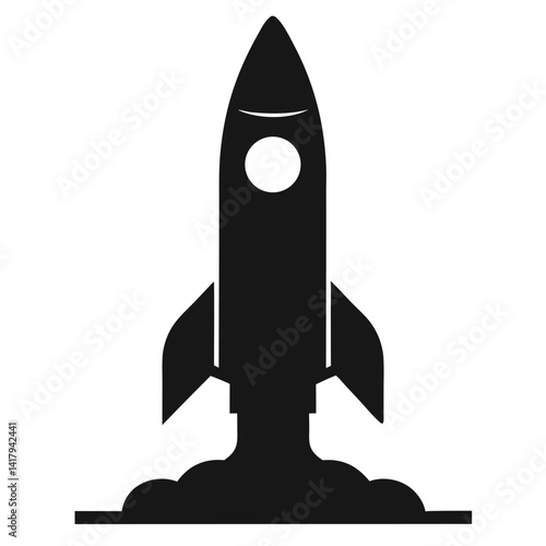space rocket pad silhouette