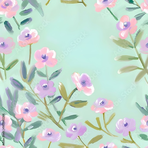 cute flower pattern background