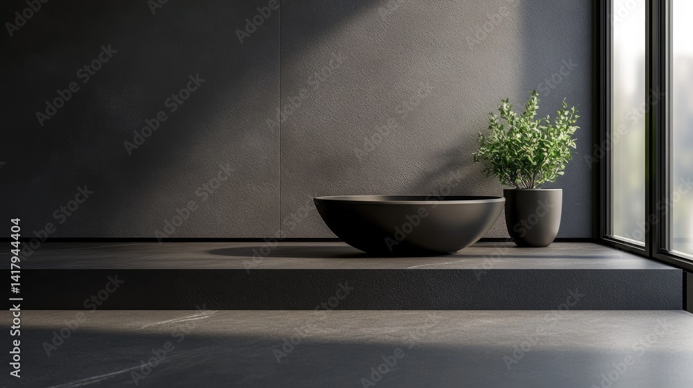 Modern sleek dark surface with fine diagonal lines, giving a premium and clean feel.
