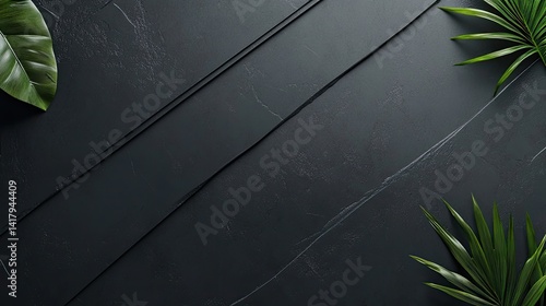 Obraz na płótnie Modern sleek dark surface with fine diagonal lines, giving a premium and clean feel. w salonie