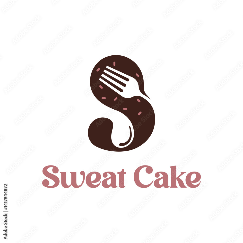 Obraz premium Sweat cake logo design template