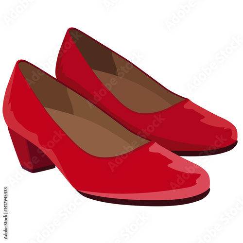 women court shoes, red shoes.
