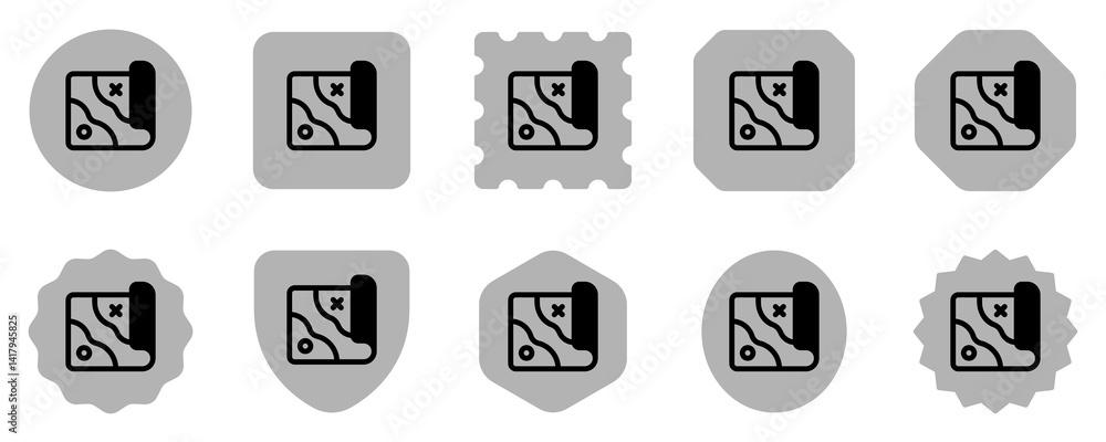 Editable map, adventure, exploration vector icon. Video game, game elements. Part of a big icon set family. Perfect for web and app interfaces, presentations, infographics, etc Editable map, adventure, exploration vector icon. Video game, game elements. Part of a big icon set family. Perfect for web and app interfaces, presentations, infographics, etc
