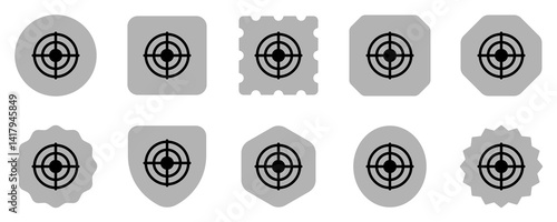 Editable shooting game, target, focus vector icon. Video game, game elements. Part of a big icon set family. Perfect for web and app interfaces, presentations, infographics, etc