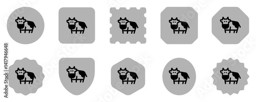 Editable cow, cattle, bull vector icon. Animal, farm, livestock. Part of a big icon set family. Perfect for web and app interfaces, presentations, infographics, etc