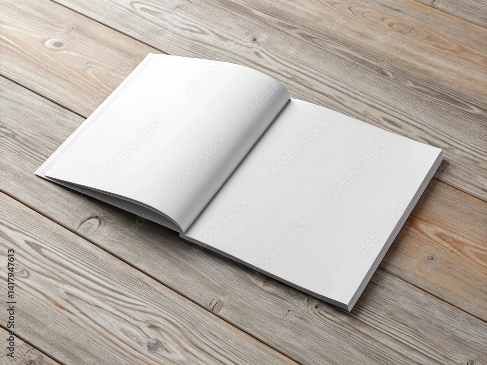 Fototapeta premium open book on wooden background