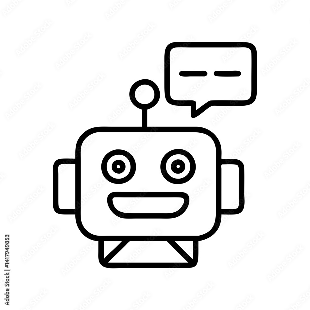 Robot chatbot ai assistant automation technology future communication machine learning support bot outline Robot chatbot ai assistant automation technology future communication machine learning support bot outline
