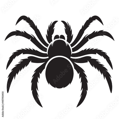 Mighty Spider silhouette, a creature of strength and stealth – Spider illustration – Spider vector – Insect silhouette


