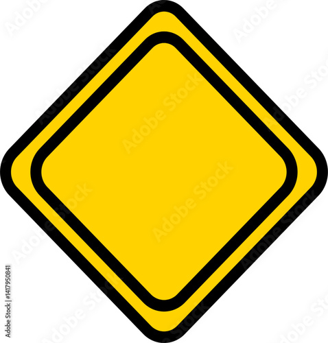 Free Download Black Border Warning Sign Template - GFXLoad