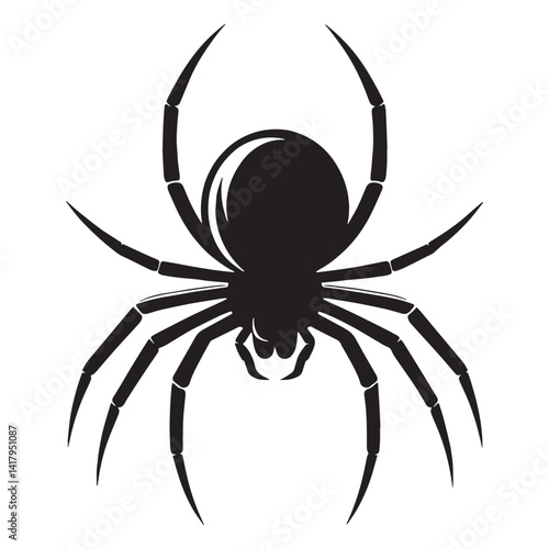 Swift Spider silhouette, moving with deadly precision – Spider illustration – Spider vector – Insect silhouette

