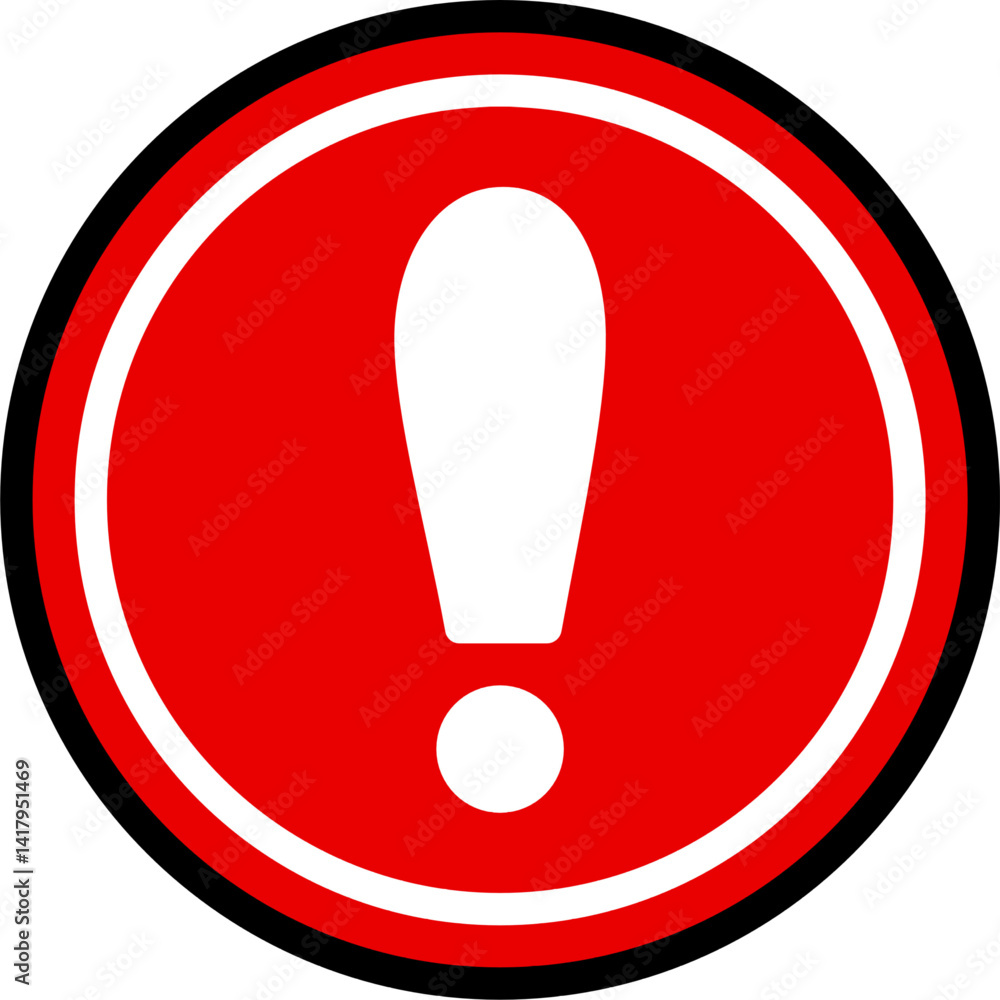 White Red Circle Caution Sign for Hazard White Red Circle Caution Sign for Hazard