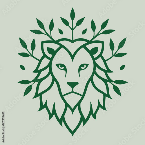 generate an image of a lion s head and mane formed