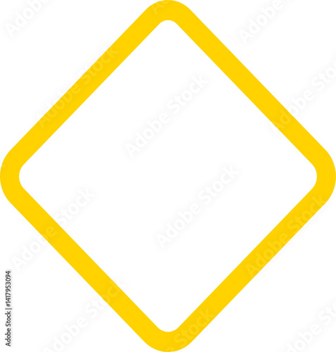 Free Download Caution Sign Diamond Shape for Road - GFXLoad
