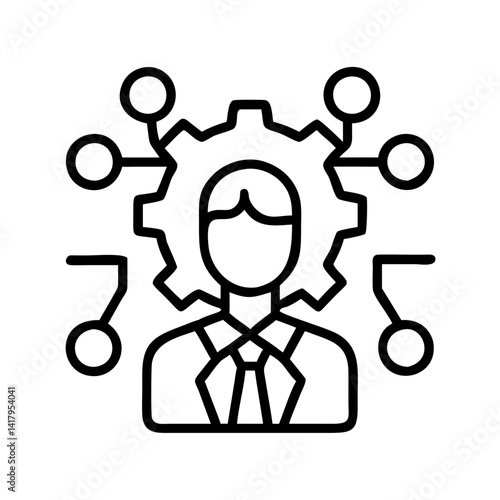 Business process automation management system integration strategy technology solution icon