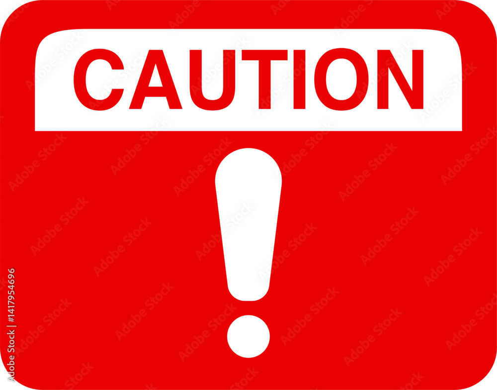 Caution Sign Symbol Square Shape Red and White Caution Sign Symbol Square Shape Red and White