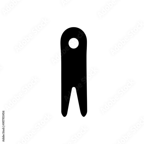 Cloth Peg silhouette vector icon sign symbol illustration design.