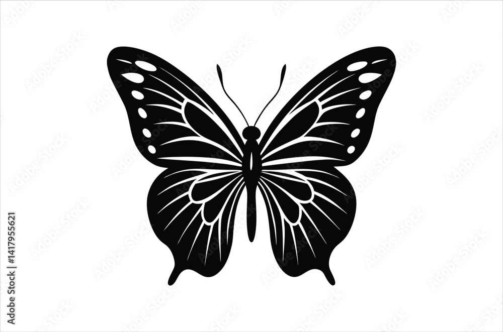 Silhouette of butterfly, Set of butterflies cartoon of different shapes, Monochrome vector illustration, Collection of Hand Drawn Butterfly icons on white background. Silhouette of butterfly, Set of butterflies cartoon of different shapes, Monochrome vector illustration, Collection of Hand Drawn Butterfly icons on white background.