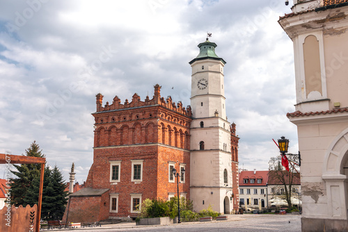 Obraz na płótnie Cityscape of Sandomierz old town, Świętokrzyskie, Poland. View of Town Hall and Old Market square w salonie