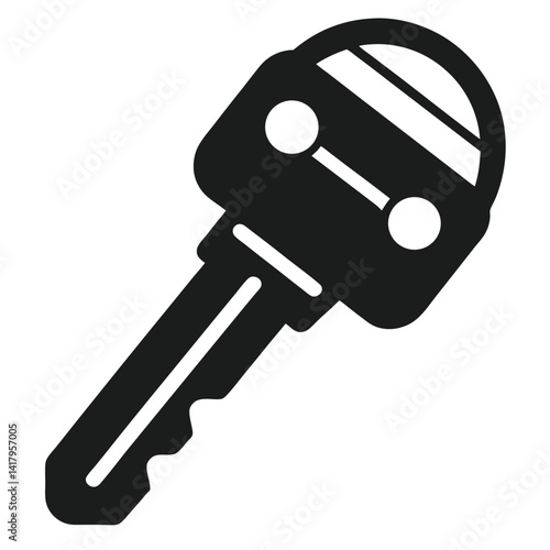 car key remote silhouette sign