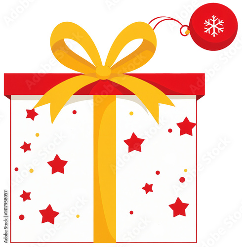 colorful gift box with star...