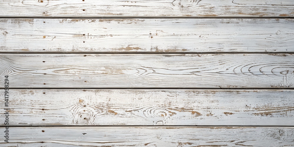 Obraz premium Whitewashed Rustic Wooden Planks Background Texture for Design Projects