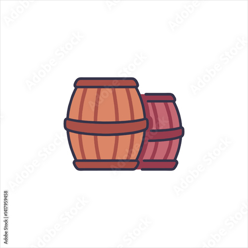 old wooden barrel
