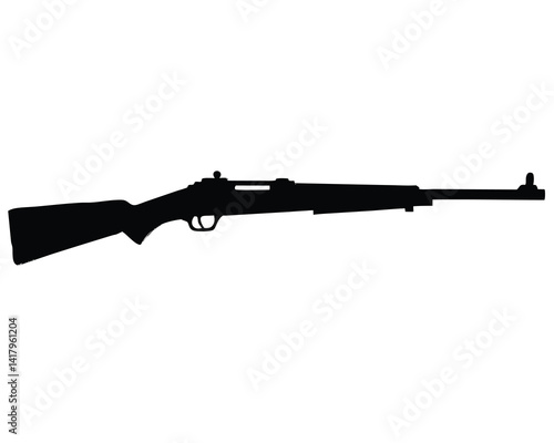 M1 GARAND silhouette vector isolated on white background
