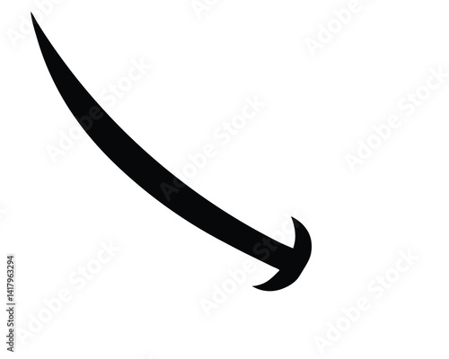 Sabre silhouette vector isolated on white background 