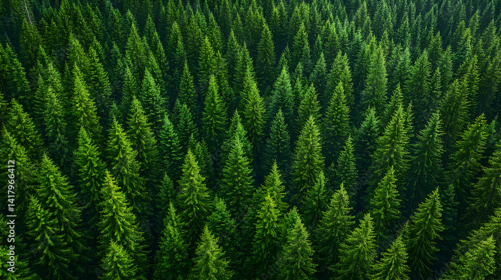 Dense Evergreen Forest Aerial View Dense Evergreen Forest Aerial View