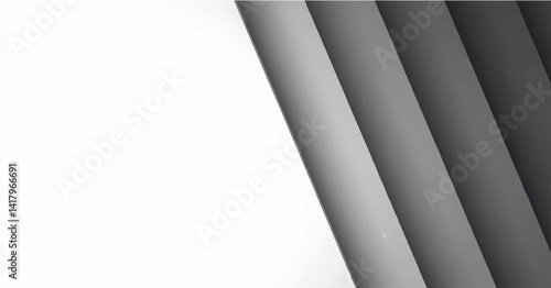 A vector illustration of a portion of a FF8282 wall with a series of angled, recessed panels along the right side. The panels create a geometric pattern of converging lines and varying shades of gray 