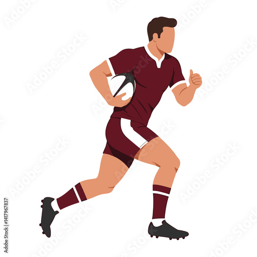 Rugby Player Running