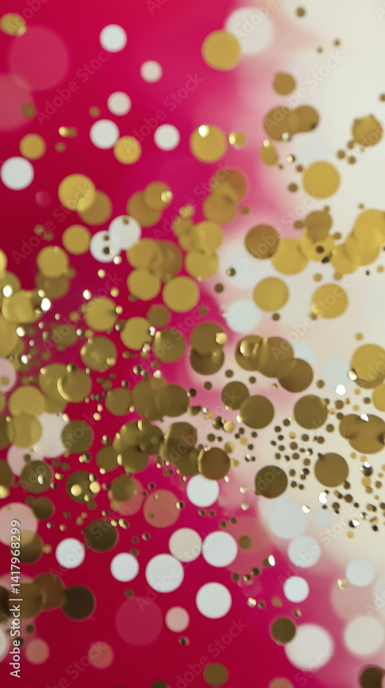 An abstract image featuring birthday and party elements close up in vibrant colors.