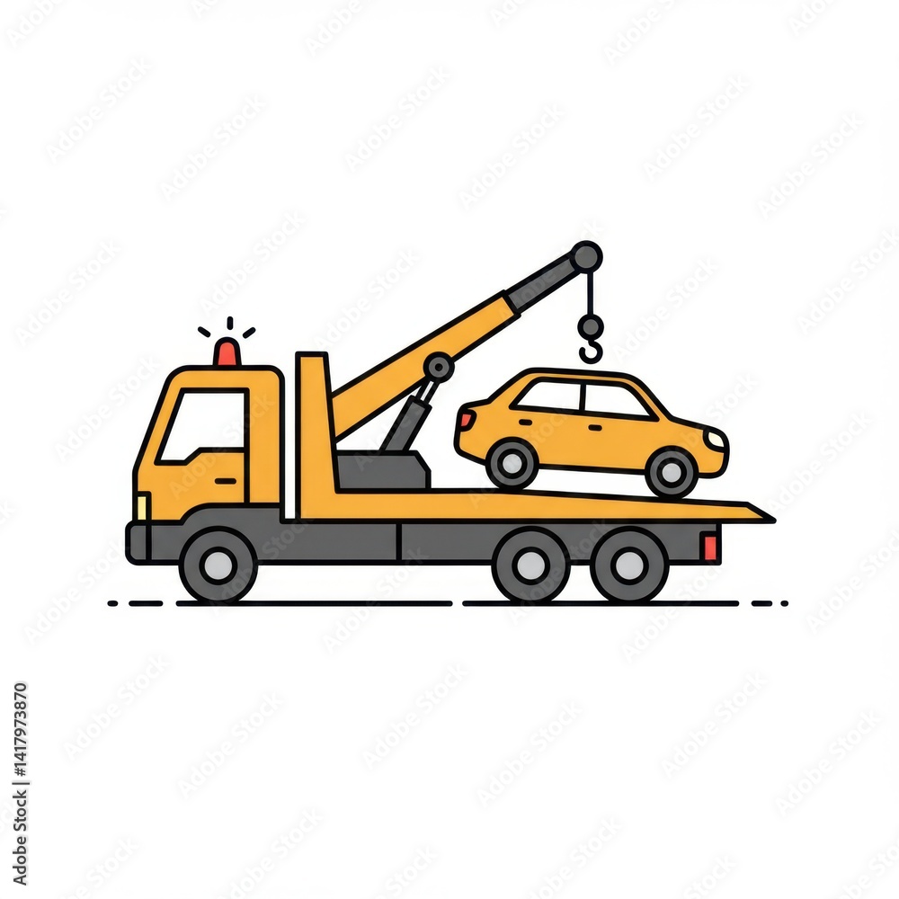 Fototapeta premium Tow Truck Lifting Vehicle Icon