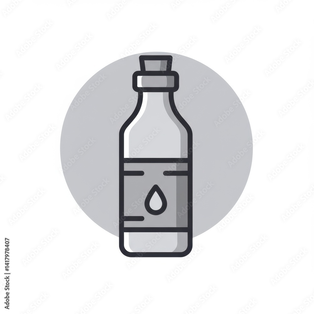 Simple Oil Bottle Icon Vector Illustration Simple Oil Bottle Icon Vector Illustration