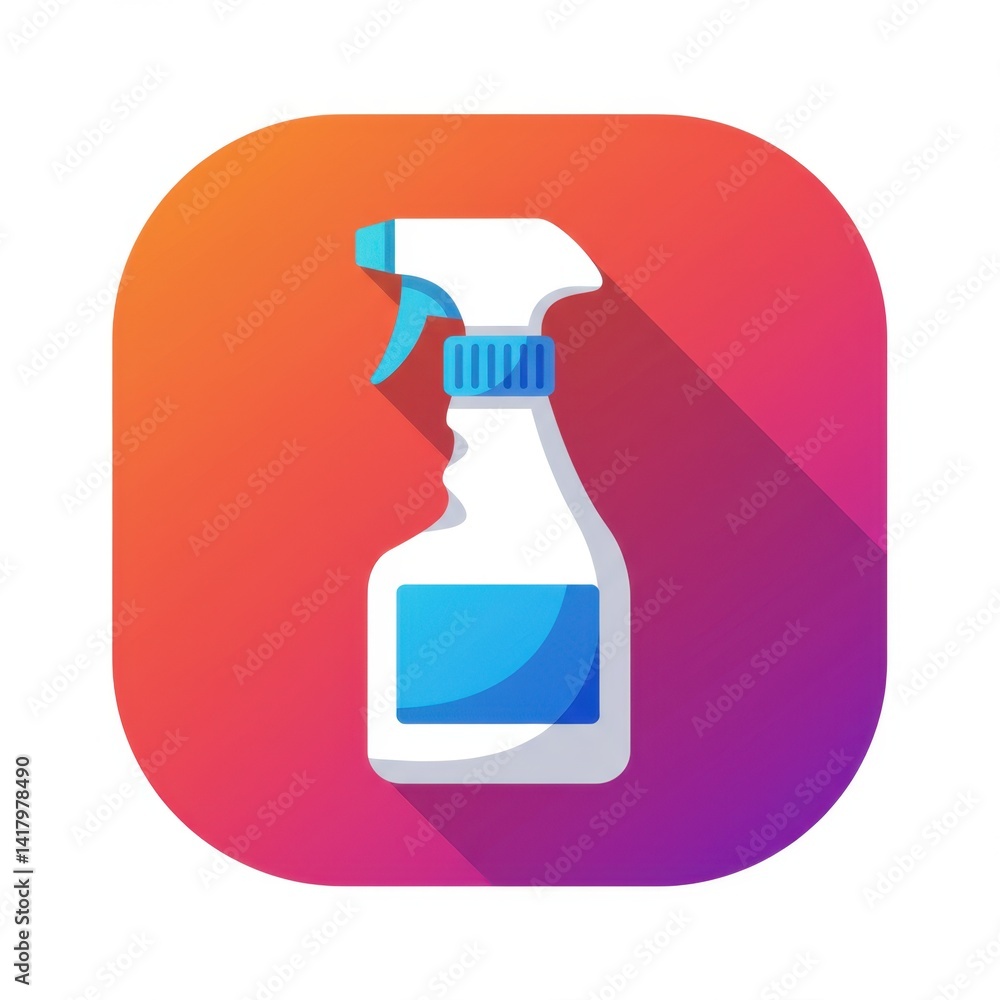Flat Icon of a Spray Bottle Flat Icon of a Spray Bottle