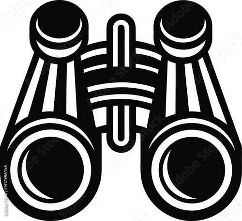 Binocular Field Glasses Silhouette Black Vector – Outdoor View