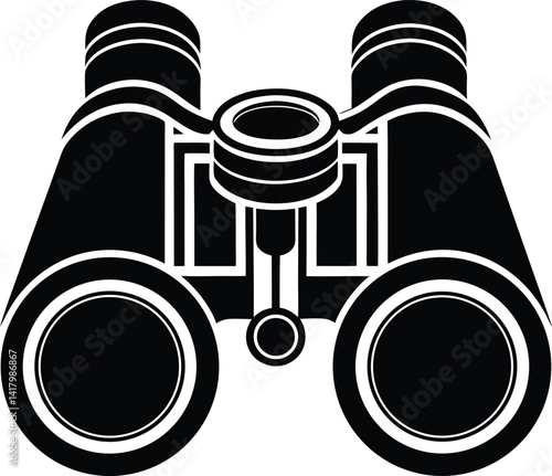 Binocular Field Glasses Silhouette Black Vector – Outdoor View