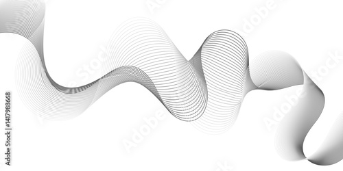 Curve wave seamless pattern.Abstract background with wave and curve line. 