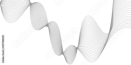Curve wave seamless pattern.Abstract background with wave and curve line. 