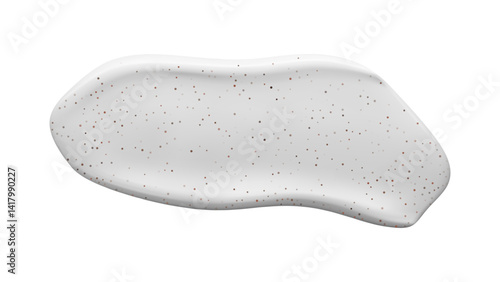 Cream swatch white body sugar scrub texture for cosmetic skincare and foam design, perfect for background use in facial cleanser, beauty product, and body care concepts.