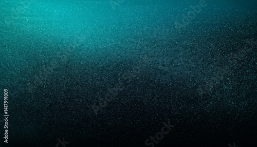 Black dark deep green blue teal petrol sea emerald jade abstract background Gradient ombre color Grain rough noise dust grainy particle