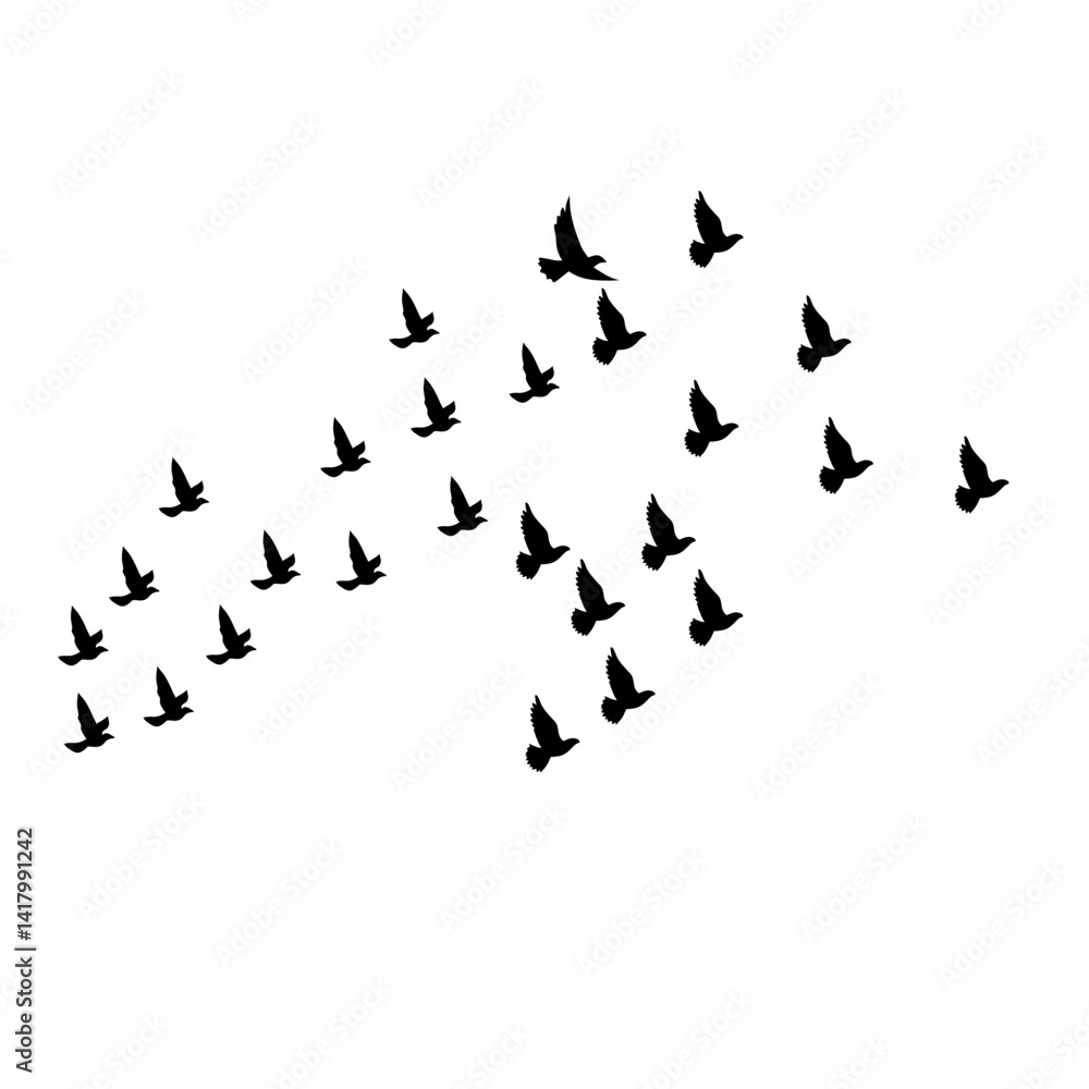 Group of birds flying across the sky, symbolizing freedom, unity, peace, movement, migration, and natural beauty. Group of birds flying across the sky, symbolizing freedom, unity, peace, movement, migration, and natural beauty.