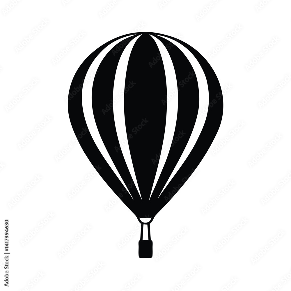 Obraz premium Balloon Stencil Icon Vector Illustration