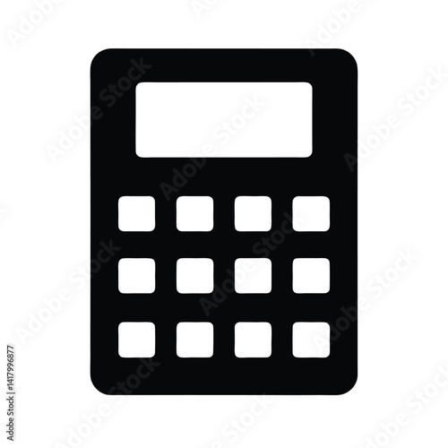 Calculator Display Icon Vector Illustration