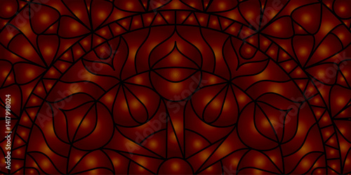 Abstract pattern of gradient shapes. Colorful unusual background creates three-dimensional shapes. A template for creative design