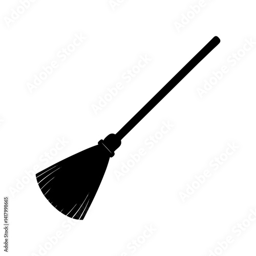 Broom Silhouette vector illustration