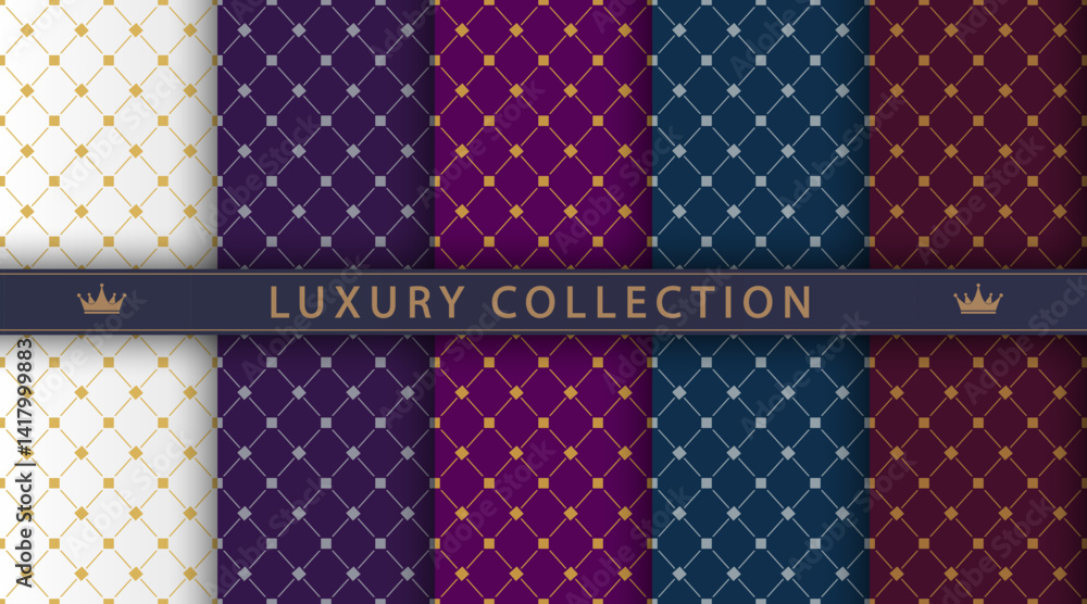 A luxurious pattern. A set of spectacular patterns for covers, prints, interior design, premium packaging and creative ideas A luxurious pattern. A set of spectacular patterns for covers, prints, interior design, premium packaging and creative ideas