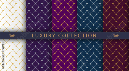 A luxurious pattern. A set of spectacular patterns for covers, prints, interior design, premium packaging and creative ideas