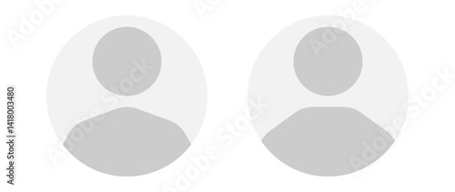 Vector flat illustration. Avatar, user profile, face icon, gender neutral silhouette, profile picture. Suitable for social media profiles, icons, splash screens and as a template.